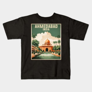 Ahmedabad India Vintage Tourism Travel Kids T-Shirt